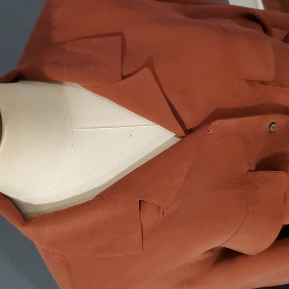 Silks vtg  brown silk button down Career Office Board Room  shirt size M - Picture 7 of 14